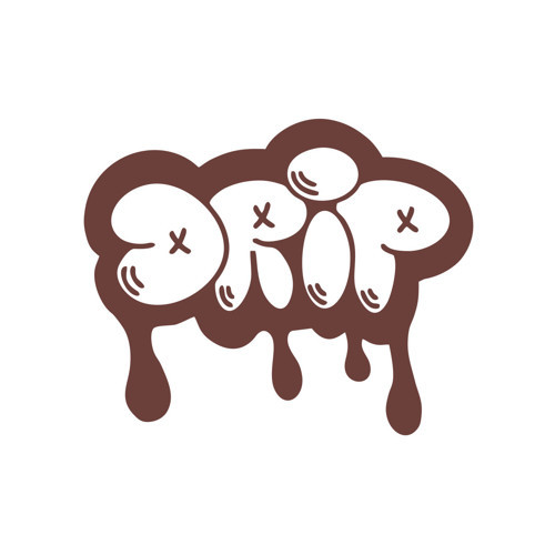 Graffiti Drip Araba Sticker 17x17 Cm Kahverengi