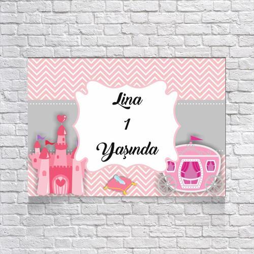 Prenses Temalı Doğum Günü Afişi 35X50 cm