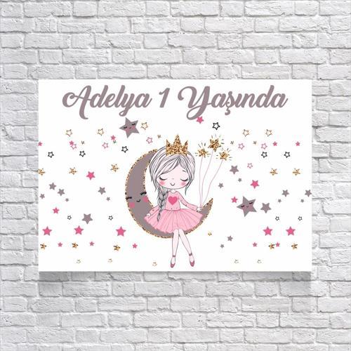Prenses Temalı Doğum Günü Afişi 70X100 cm