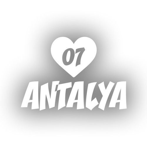Kalpli 07 Antalya Araba Sticker 17x17 Cm Beyaz