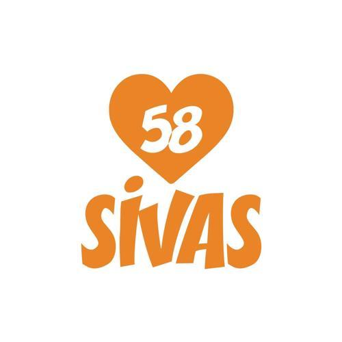 Kalpli 58 Sivas Araba Sticker 17x17 Cm Turuncu