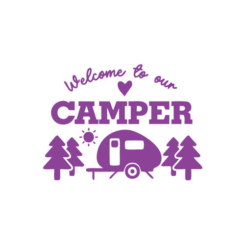 Camper Sticker 17x17 Cm Mor