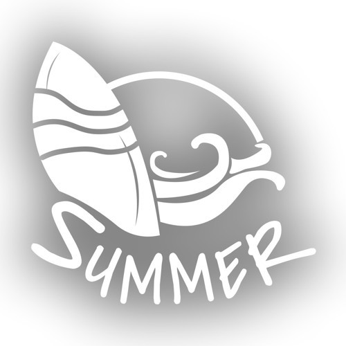 Summer Araba Sticker 17x17 Cm Beyaz