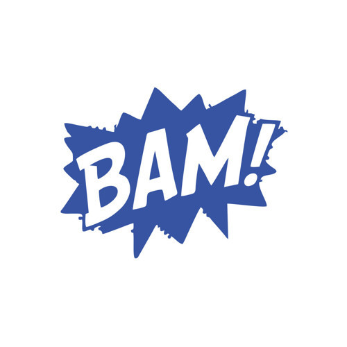 Bam Araba Sticker 17x17 Cm Mavi