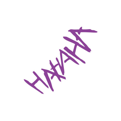 Hahah Araba Sticker 17x17 Cm Mor