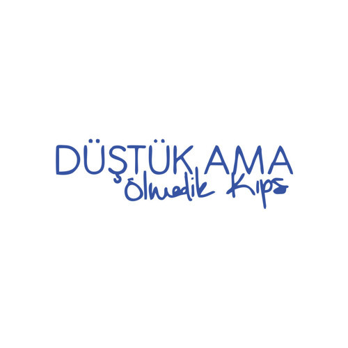 Düştük Ama Ölmedik Kıps Araba Sticker 17x17 Cm Mavi