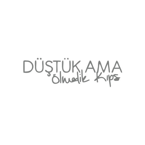 Düştük Ama Ölmedik Kıps Araba Sticker 17x17 Cm Gri