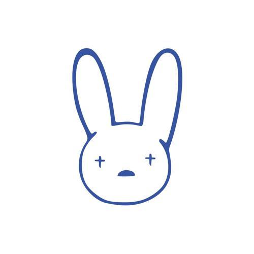 Tavşan Araba Sticker 17x17 Cm Mavi