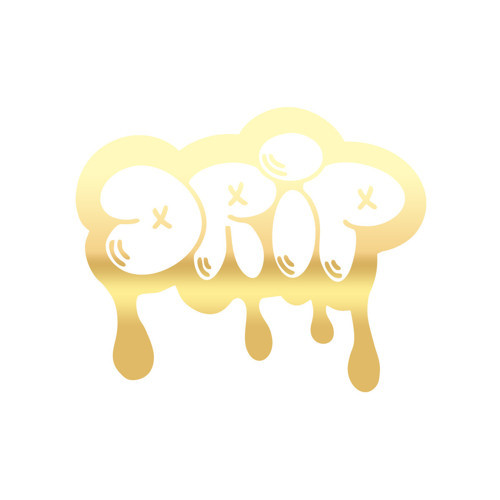 Graffiti Drip Araba Sticker 17x17 Cm Gold