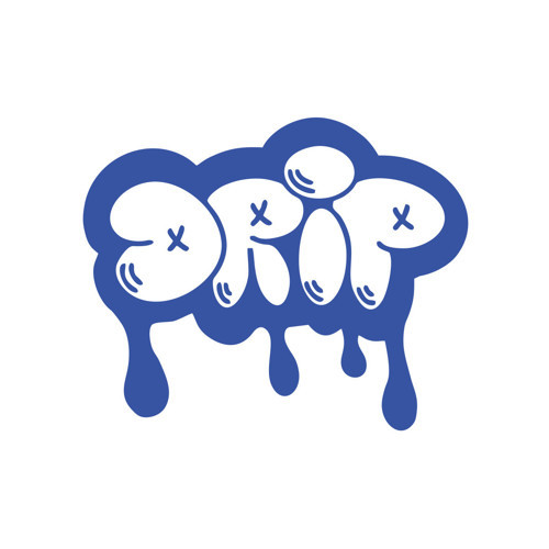 Graffiti Drip Araba Sticker 17x17 Cm Mavi