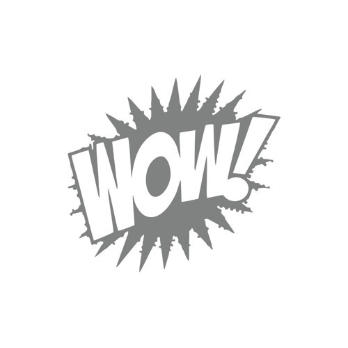 Wow Araba Sticker 17x17 Cm Gri