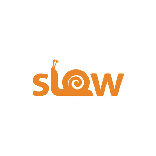 Slow Salyangoz Araba Sticker 17x17 Cm Turuncu