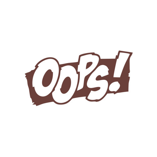 Oops Araba Sticker 17x17 Cm Kahverengi