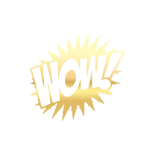 Wow Araba Sticker 17x17 Cm Gold