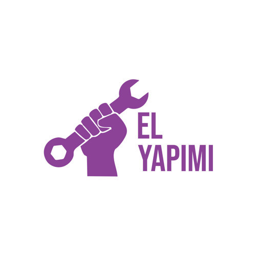El Yapımı Araba Sticker 17x17 Cm Mor