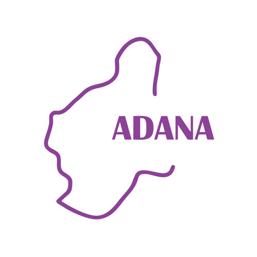 Adana Harita Araba Sticker 17x17 Cm Mor