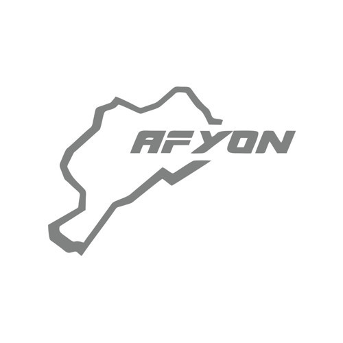 Afyon Harita Araba Sticker 17x17 Cm Gri