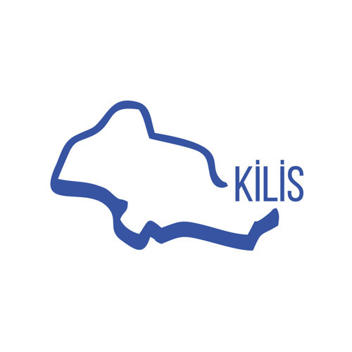 Kilis Harita Araba Sticker 17x17 Cm Mavi