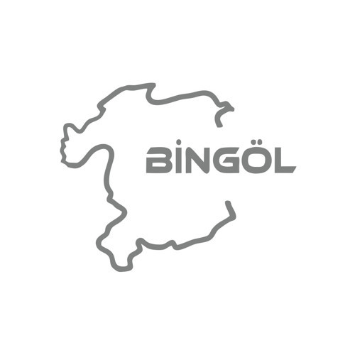 Bingöl Harita Araba Sticker 17x17 Cm Gri