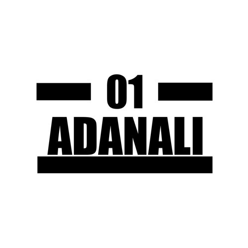 01 Adanalı Araba Sticker 17x17 Cm Siyah