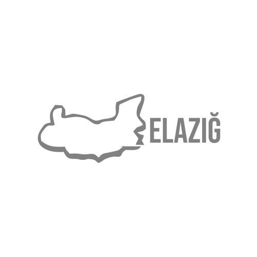 Elazığ Harita Araba Sticker 17x17 Cm Gri
