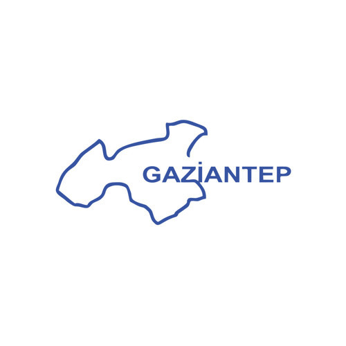 Gaziantep Harita Araba Sticker 17x17 Cm Mavi