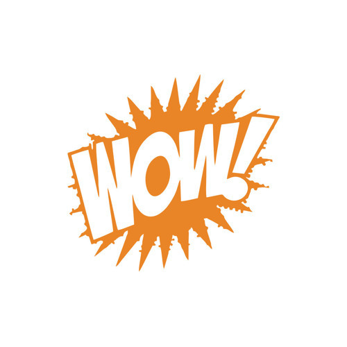 Wow Araba Sticker 17x17 Cm Turuncu