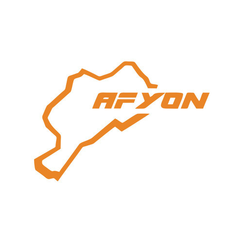 Afyon Harita Araba Sticker 17x17 Cm Turuncu