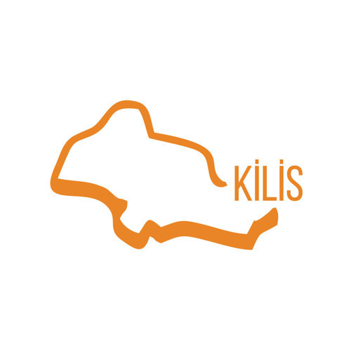 Kilis Harita Araba Sticker 17x17 Cm Turuncu