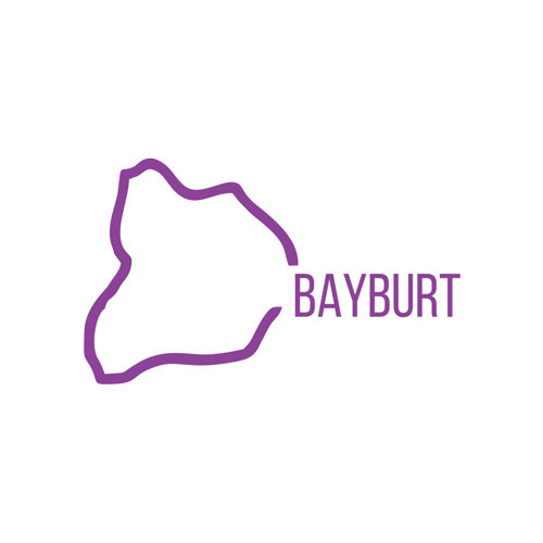 Bayburt Harita Araba Sticker 17x17 Cm Mor