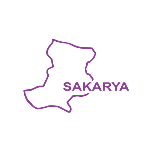 Sakarya Harita Araba Sticker 17x17 Cm Mor