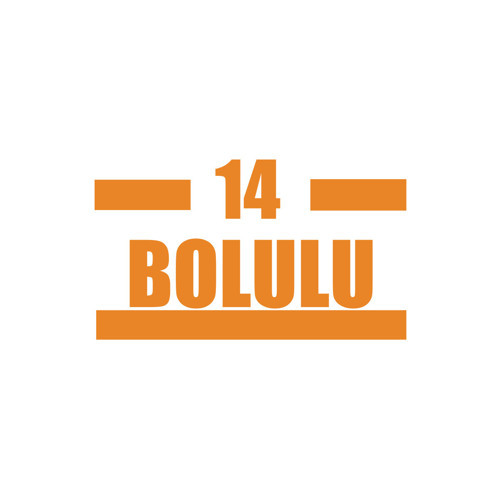 14 Bolulu Araba Sticker 17x17 Cm Turuncu
