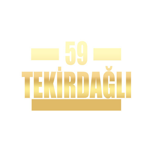 59 Tekirdağlı Araba Sticker 17x17 Cm Gold