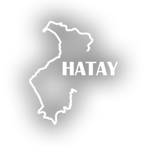 Hatay Harita Araba Sticker 17x17 Cm Beyaz