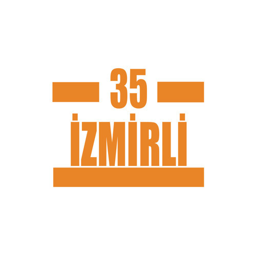35 İzmirli Araba Sticker 17x17 Cm Turuncu
