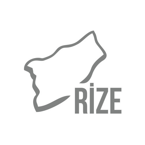Rize Harita Araba Sticker 17x17 Cm Gri