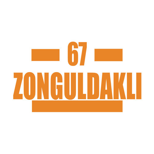 67 Zonguldaklı Araba Sticker 17x17 Cm Turuncu