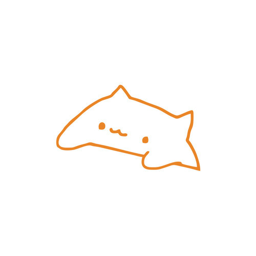 Sevimli Kedi Araba Sticker 17x17 Cm Turuncu