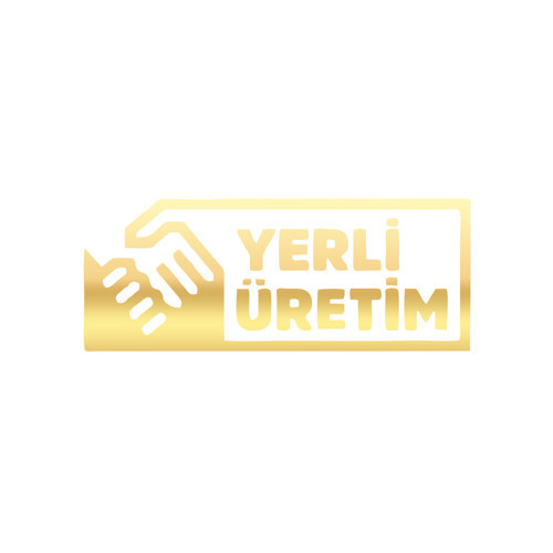 Yerli Üretim Araba Sticker 17x17 Cm Gold
