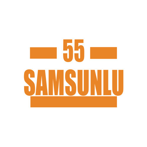55 Samsunlu Araba Sticker 17x17 Cm Turuncu