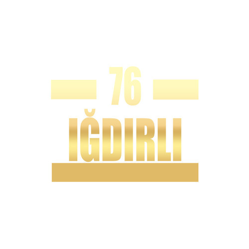76 Iğdırlı Araba Sticker 17x17 Cm Gold