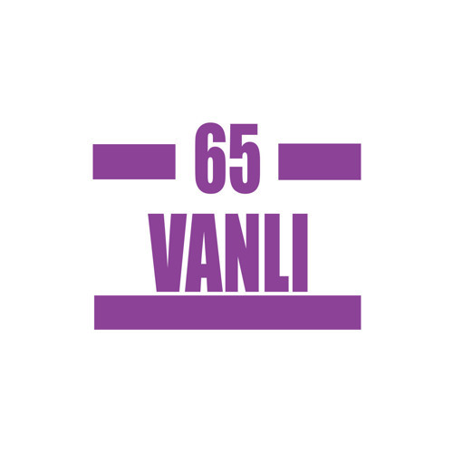 65 Vanlı Araba Sticker 17x17 Cm Mor