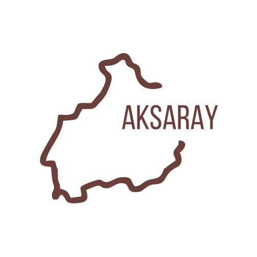 Aksaray Harita Araba Sticker 17x17 Cm Kahverengi
