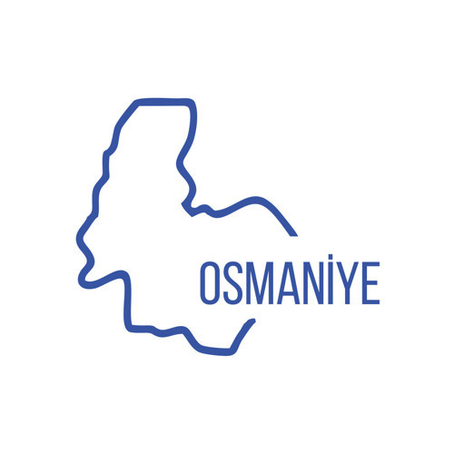 Osmaniye Harita Araba Sticker 17x17 Cm Mavi