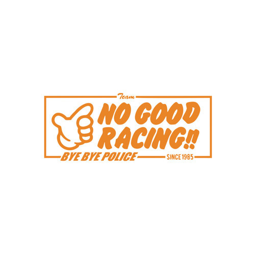 No Good Racing Araba Sticker 17x17 Cm Turuncu