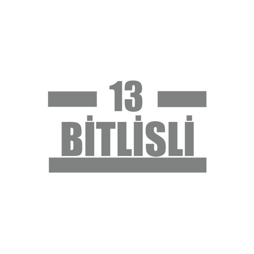 13 Bitlisli Araba Sticker 17x17 Cm Gri