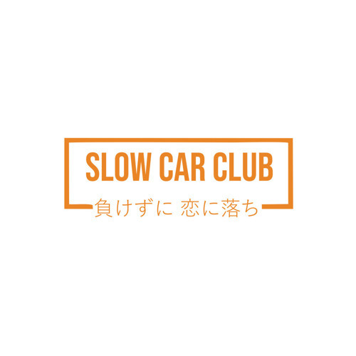 Slow Car Club Araba Sticker 17x17 Cm Turuncu