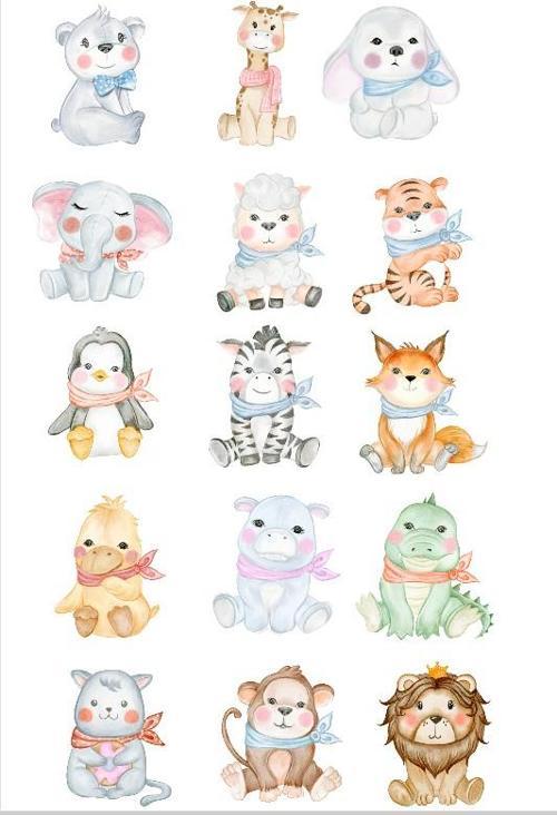 Sevimli Hayvanlar Sticker SEt