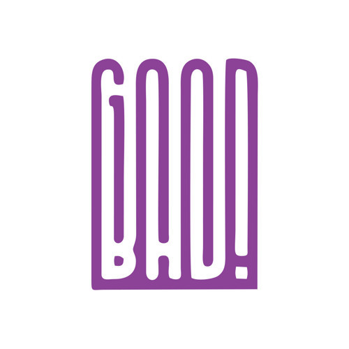 Good Bad Sticker17x17 Cm Mor