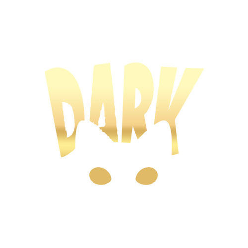 Dark Kedi Sticker 17x17 Cm Gold